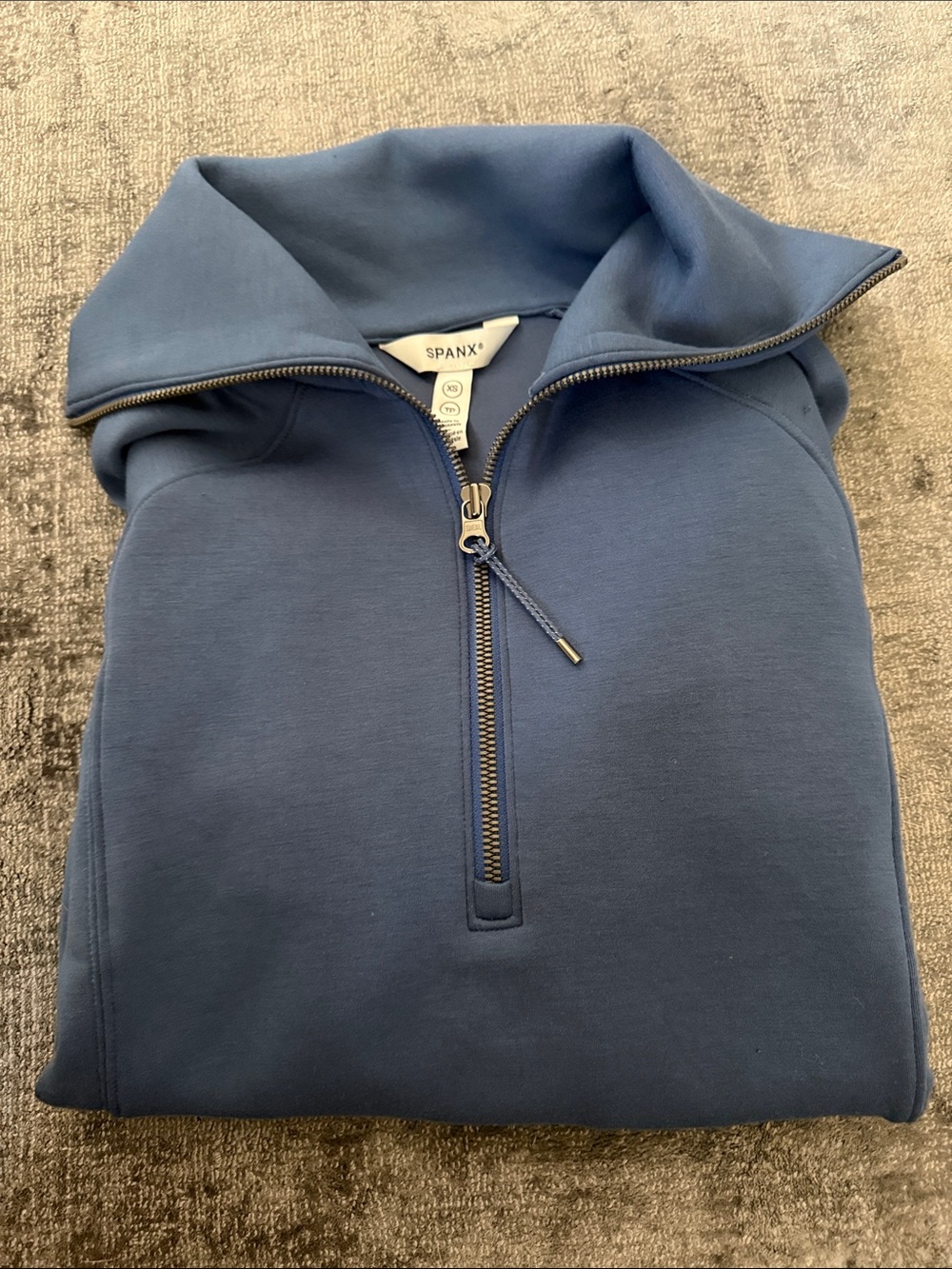 SPANX Women’s Navy Blue Quarter-Zip Pullover